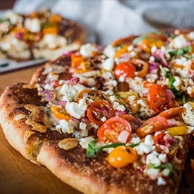 bruschetta pizza cooked